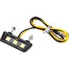 Uliwamowi Luce Targa Moto 12V, Luce Targa Moto LED Universale, Impermeabile IP67 con 3 LED SMD Super Luminosi Fanale Posteriore Mini per Motos Scooter Quad Ciclomotori Accessorio Moto Retroilluminazione Bianca