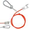 Your Day Mate Cavo di sicurezza per rimorchi, 1 pz, cavo d'acciaio da 1 metro x Ø 2,5 mm con forcella e perno di sicurezza, carico di rottura 250 kg, Rosso, per tutti i tipi di rimorchi frenati e caravan
