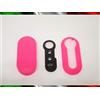 Car Passion Cover Chiave Guscio + Tasti Tastini in Gomma Compatibile con Fiat 500 Grande Punto Evo Bravo Panda 500l Lancia Y Ypsilon Musa Delta Scocca Rosa + Video Tutorial
