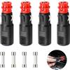 Hukneqn 4 Pezzi Set Presa Accendisigari Maschio, 12V 24V Spinotto Presa Accendisigari Auto Spina, con Fusibile Sostituibile, Adatto per Auto Camion Moto Frigorifero per Auto e Dispositivi Elettronici