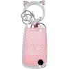 ZVRSUA Guscio Chiave per Auto, Cover Chiave TPU，Caso Chiave Auto 3 Pulsanti per Chevrolet Opel Astra Meriva Mokka Zafira Chevrolet Aveo Matiz Cruze Captiva Spark Trax，Smart Key (Rosa)
