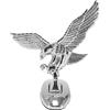 Wowlela Emblema auto, statuetta di aquila, parafango, ornamento per auto e fuoristrada, colore argento