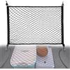 WANGDEFU Rete Carico Bagagliaio Auto Elastica,80×60cm Espandibile Fino 160×120cm,Rete Portabagagli con 4 Ganci,Rete Soffitto Tetto Organizer,Universale per Truck Tronco Reti Car Van SUV(80 x 60 cm)
