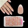 Zahrvia Unghie finte per french manicure a pressione, 120 pezzi, con punta bianca, kit per unghie finte, copertura completa, per nail art e manicure