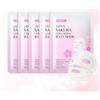 BeauBase Sakura Maschera al Collagene Idratante, 5 Pezzi Maschera Gel Viso Gel Refrigerante, Idratazione Elasticità E Rassodante, per Adolescente Donne Idratazione Profonda Spa Pigiama Party