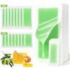 KINDLUME 72 Pezzi Strisce Depilatorie Viso, Strisce Depilatorie, Wax Corpo, Ceretta Sopracciglia, Wax per Ceretta a Freddo, Formula Delicata, per Gambe, Braccia e Zone Bikini