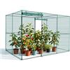 VEVOR Reti Protettive per Giardinaggio da 2,9 x 1,94 x 1,94 m con Porta con Cerniera, Gabbia per Colture Alta Resistente al Vento, Facile da Installare, Copertura per Aiuole Rialzate da Esterno