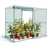 VEVOR Rete per Ortaggi da Giardino da 2,39 x 1,2 x 1,8 m con Porta con Cerniera, Gabbia per Colture Alta Resistente al Vento, Facile da Installare, Copertura per Aiuole Rialzate da Esterno