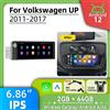 Barlckxs Autoradio Android 1 Din con Carplay per VW Volkswagen UP 2011-2017, Unità Principale da 6,86 Pollici con GPS e Navigazione