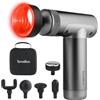 TERRAILLON - MUSCLE MASSAGER Pistola per massaggio muscolare, 3 velocità 1800-3200 RPM, allevia e rilassa i muscoli, 5 punte in silicone di cui 1 riscaldatore a 2 livelli, USB-C, custodia inclusa