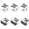 Qrity 16 Pezzi Morsetto di Vetro, Staffe Mensole Vetro in Lega di Zinco, Morsetto Fissa Vetro Regolabile per Vetro di Spessore 3-8MM, con Viti
