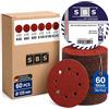SBS 60 dischi abrasivi pieghevoli, diametro 125 mm, grana 10 x 40/60/80/120/180/240 per smerigliatrice Excenter, 8 fori