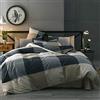 LifeTB Set di biancheria da letto con copripiumino in cotone a quadri, reversibile, reversibile, qualità alberghiera, chiusura a cerniera, collezione di biancheria da letto (senza piumino)