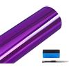 NewL Pellicola adesiva in vinile lucida a specchio, senza bolle, fai da te, per auto, bici, motore, carrozzeria, pellicola autoadesiva Viola 50cm x 150cm