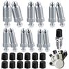 Seconero 24 Pcs Spurgo Freni Moto Viti 6 Misure con Tappo Freno Moto, Spurgo Freni Automatico Viti, per Moto, Auto e Biciclette, M6x1mm, M7x 1mm, M8x1,25mm, M10x 1mm, M12x1mm, M10x1,25mm