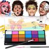 Janolia Body Painting, Trucco per Corpo e 18 Colori, Truccabimbi Kit, Pittura Corpo Bambini Professionale, Coloranti Naturale e Sicuro per Bambini e Adulti, Halloween