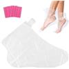 Pedsox, 100 Copripiedi Trasparenti Monouso in Polietilene, Ideali per Maschera Piedi e Pedicure, per Bagni di Paraffina, 31x16 cm, Taglia Unica, Unisex