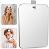 PANYI Specchio da Barba Specchio Infrangibile 30 * 20 cm Specchio Doccia Antiappannamento Senza Cornice Bathroom Mirror con 3 Ganci per la Correzione Delle Sopracciglia Trucco e Cura Della Persona