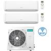 Hisense Climatizzatore Condizionatore Hisense New Comfort con Wifi R32 Dual Split Inverter 12000 + 12000 BTU con U.E. 3AMW72U4RJC Classe A++/A+