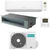 Hisense Climatizzatore Condizionatore Hisense Hi comfort più Canalizzato R32 Dual Split Inverter 12000 + 12000 BTU con U.E. 3AMW72U4RJC Classe A++/A+