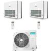 Hisense Climatizzatore Condizionatore Hisense Console Serie Turbo R32 Dual Split Inverter 12000 + 12000 BTU con U.E. 3AMW72U4RJC NOVITÁ Classe A++/A+