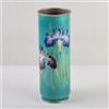 Vaso di fiori giapponese vintage Cloisonne smalto blu modello iris bottiglia ...