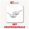 Bis padelle professionale alluminio nudo 24 / 28 cm - Professione Cuoco serie 500