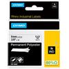DYMO Rhino Etichette in poliestere permanenti industriali | 9 mm x 3,5 m | Stampa nera su bianco | Autoadesive | per LabelManager e Rhino Label Makers