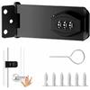 Sprießen 1 Pezzi Trappola Con Serratura A Combinazione, Serratura A Combinazione A 3 Cifre,Lucchetto A Combinazione Con Viti, Per Armadio Piccole Porte Armadi(Nero)