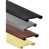 WMLBK Corrimano per Scale in Plastica PVC - Profilo in Gomma 40 x 8 mm - Protezione per Ringhiera (5 m, Nero)