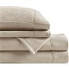 SLEEP PHILOSOPHY True North by Sleep Philosophy Premier Comfort SHET20 - 741 Micro Fleece Sheet Set, Twin X-Large, Tortora