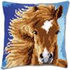 VERVACO Kit Cuscino Punto Croce Cavallo Marrone Set Ricamo Principianti Cuscini Gobelin Decorativi ca. 40 x 40 cm Accessori per Lavoretti Creativi DIY Casa Decor Hobby Adulti Cross Stitch