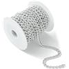 Vylro 1 Rotoli di 5 Metri Catena a Maglie Sottile, 9x6x1mm Catena a Spirale Fai Da Te in Alluminio, Argento Catena Metallica a Spirale in Alluminio Leggero, per la Creazione di Gioielli, Lavori di Fai da Te