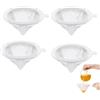 Forlush 4 Pezzi Filtro a Rete, Filtri A Rete In Nylon, Filtro A 100 200 300 400 Mesh Rete, per Filtrare Latte di Soia, Caffè E Succhi di Frutta Ecc