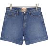 Plan C Donna Pantaloncini 36 Blu Denim Scambiato Zip Fly Cotone Casual RRP389
