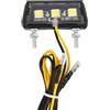 Jecdfs 1 pezzo luce a LED universale per targa da motocicletta, 12V fanale posteriore impermeabile con 3 LED luminosi, per motociclette, ATV, ciclomotori, quad e applicazioni personalizzate