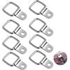 Jecdfs 8pcs Anelli di Fissaggio a D,D Anelli di Fissaggio Anelli di Ancoraggio Ganci Ad Anello,Portata Fino a 200 kg,per Furgoni, Anello A D Furgone,Kayak, Fuoristrada,rimorchi e Camion (D)
