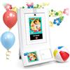HP Sprocket Photo Booth Machine Stampante fotografica istantanea a colori, Touchscreen da 10,1 (25,6 cm), Ring Light, Cornici personalizzate, Carta Zink per Photobooth 3x4 (7,6x10,1 cm), Bianco.