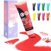 Taricor 75ml Kit Impronte Neonato, kit impronta cane Con Attacco Spugna, Inchiostro Impronta Neonato per Regalo Battesimo Bimbo, Artigianato Familiare, Regalo di Natale (Rosso da 75ml)