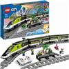 LEGO, LEGO CITY Lego city 60337 treno passeggeri espresso, con locomotiva giocattolo telecomandata con luci e binari, giochi per bambini