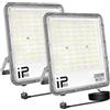 AUXTINGS Faretto Led da Esterno con Spina,2 pezzi 200W Faro Led Esterno 20000LM 6000K Bianca Fredda IP66 Impermeabile Faretti LED Proiettore Esterni per Giardino, Garage, Cortile,Piazza,Terrazza