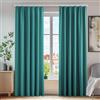 Deconovo Tende Oscuranti Termiche con Nastro a Matita - 2 Stili di Montaggio, Set di 2 Tende Moderne Isolanti per Camera da Letto e Soggiorno, 140x160 CM, Turchese