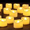 Yakpo Confezione da 48 lumini votivi a batteria, 3,8 x 3 cm, senza fiamma, tremolanti LED, elettrici, per esterni, per matrimoni, Halloween, decorazioni natalizie