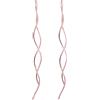 Reffeer Orecchini in argento Sterling 925 massiccio, doppio lineare, curvo, con nappe, infila-fila, orecchini pendenti, perfetti per donne, adolescenti, ragazze, Argento, Nessuna pietra preziosa