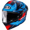 KYT Casco Integrale KYT R2R PARSEC - (Black/Blue/Red)
