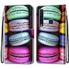 Mo-Somnus Cover per Samsung Galaxy A9 2018 / A9s, Custodia in PU Pelle Magnetica Libro Flip Caso Antiurto Portafoglio [Supporto Stand] con Porta Carte e Cinturino da Polso Wallet Case (Macarons)