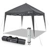 VOUNOT® Gazebo 3x3m Pieghevole, Gazebo da Giardino Tenda Padiglione Pop up con 4 Sacchi di Sabbia di Peso e Sacca di Trasporto, Grigio