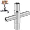 zorvixal Chiave Quadrata a 4 Vie in Metallo,Dimensioni Interne 6.5 mm/7 mm/8 mm/9 mm