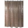 MSV, Tenda da doccia, PVC, Rivestimento antibatterico, 100% vinile, Anelli inclusi, Rivestimento antibatterico e idrorepellente, lavabile a 40°, Made in Europe, Cioccolato a pois, 180 x 200 cm