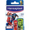 Beiersdorf Hansaplast Cerotti MARVEL, Cerotti bambini con Spider-Man, Capitan America e Hulk, Colorati e divertenti, delicati sulla pelle e facili da rimuovere, 1 Confezione da 20 pezzi assortiti